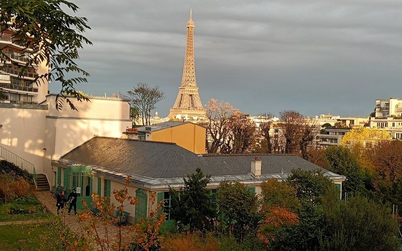 Maison basse et jardin de la maison de Balzac, rue Raynouard
