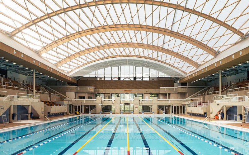 Bassin olympique de la piscine Georges-Vallerey, avenue Gambetta